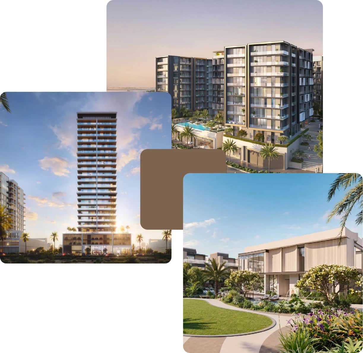 Modern apartments with pools and gardens