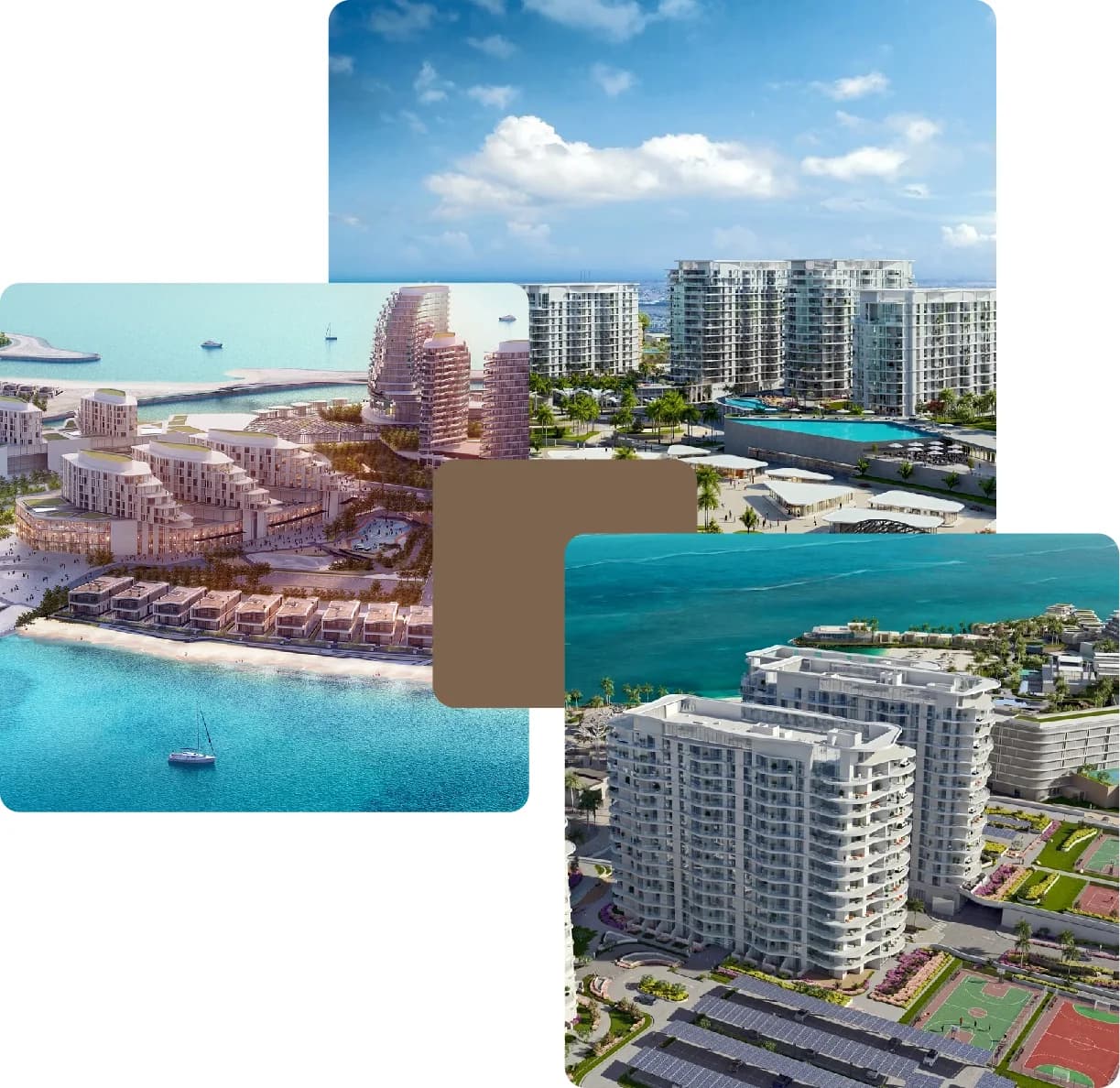 Modern beachfront resort with luxurious apartments