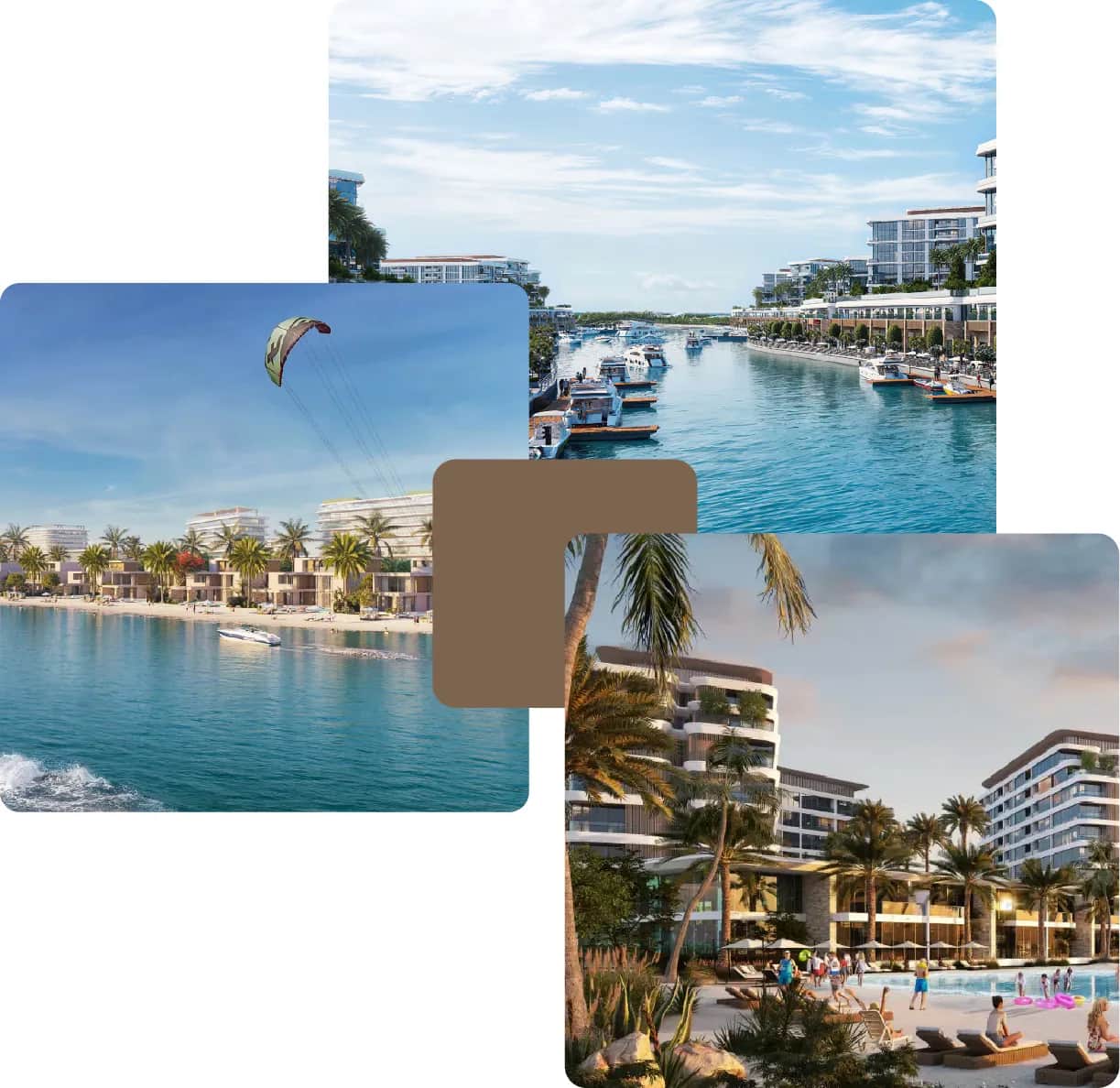 Luxury community pool at Siniya Island, Dubai