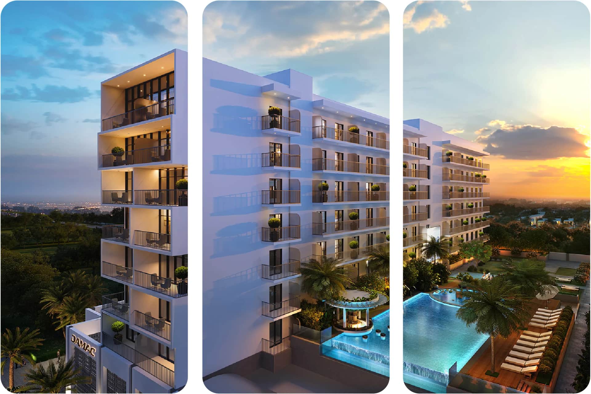 Elegant Damac Hills apartment with scenic golf and lush views