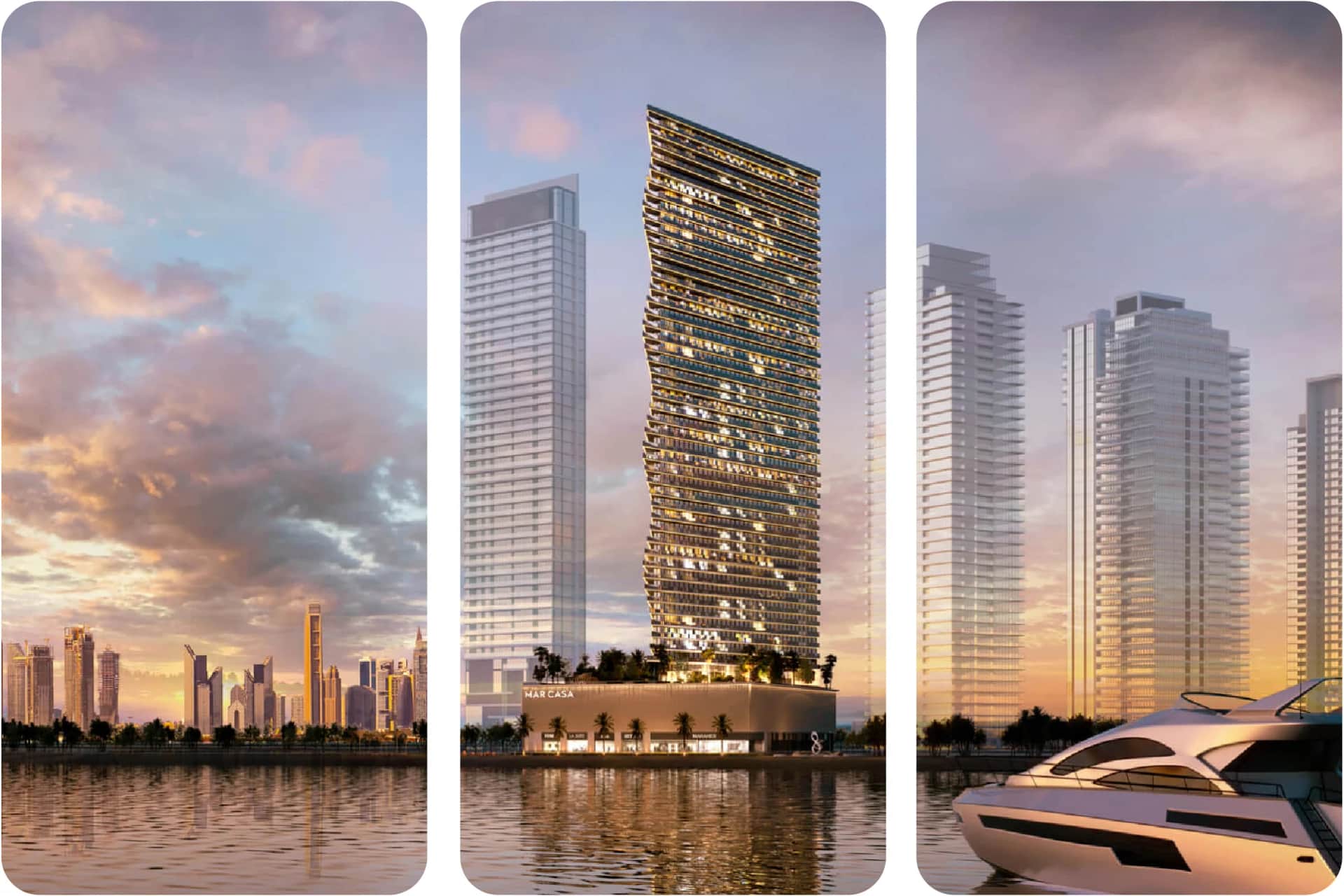 AR CASA by DEYAAR waterfront view at dusk