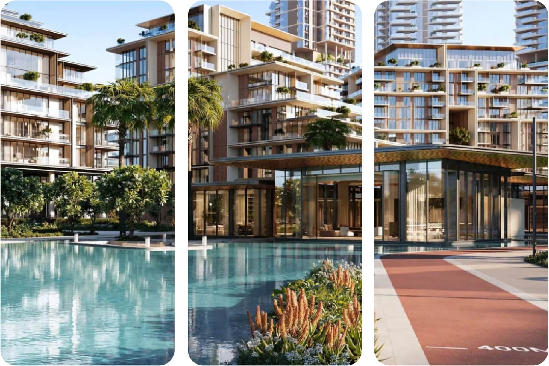Swimming pool, modern architecture, and recreational area