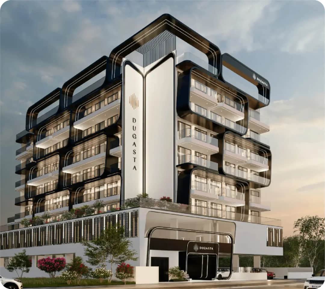تصميم مبنى حديث يحمل علامة دوغاستا التجارية