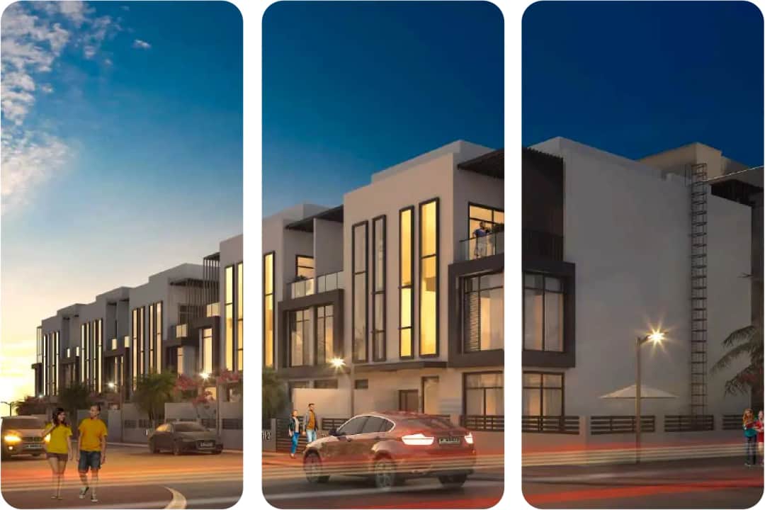 مجمع شقق حديث مع شرفات واسعة