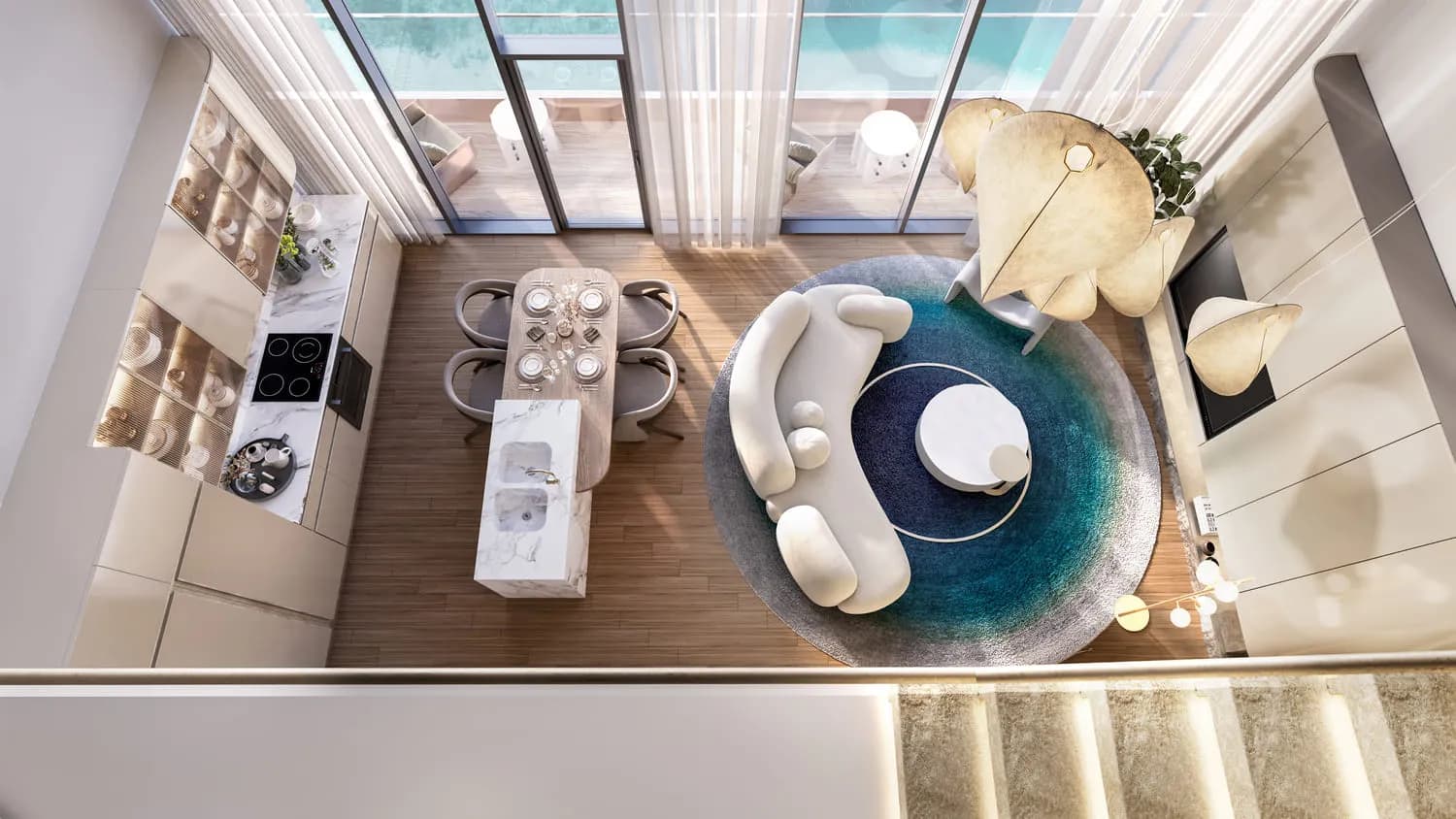 QDM_2BR Duplex Living and Kitche.webp