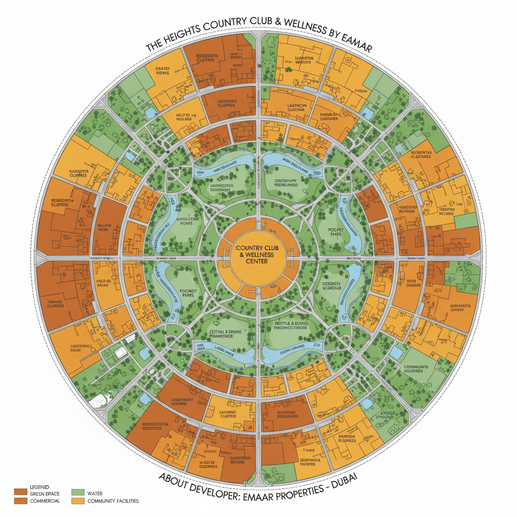 The Heights Country Club & Wellness by Emaar Master Plan